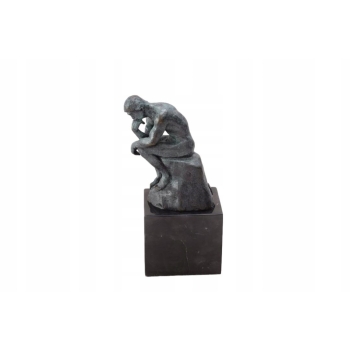Myśliciel - Auguste Rodin - Figura Rzeźba z Brązu - Patynowy 20 cm