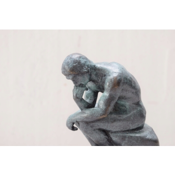 Myśliciel - Auguste Rodin - Figura Rzeźba z Brązu - Patynowy 20 cm