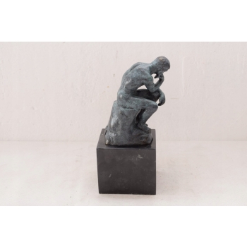 Myśliciel - Auguste Rodin - Figura Rzeźba z Brązu - Patynowy 20 cm