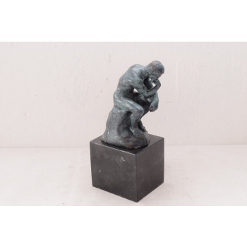 Myśliciel - Auguste Rodin - Figura Rzeźba z Brązu - Patynowy 20 cm
