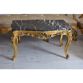 Barokowy Komplet Wypoczynkowy Wypoczynek - Sofa + 4 Fotele + Stół SALON