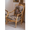 KRÓLEWSKI Komplet Mebli - Kawowy GOBELIN Wypoczynek Sofa + 2 Fotele + Stół