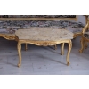 KRÓLEWSKI Komplet Mebli - Kawowy GOBELIN Wypoczynek Sofa + 2 Fotele + Stół