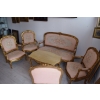 Barokowy Komplet Wypoczynkowy Wypoczynek Róż Kwiaty Sofa + 4 Fotele + Stół