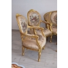 Barokowy Komplet Wypoczynkowy Wypoczynek Gobelin Sofa + 4 Fotele + Stół