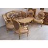 Barokowy Komplet Wypoczynkowy Wypoczynek Gobelin Sofa + 4 Fotele + Stół