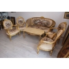 Barokowy Komplet Wypoczynkowy Wypoczynek Gobelin Sofa + 4 Fotele + Stół