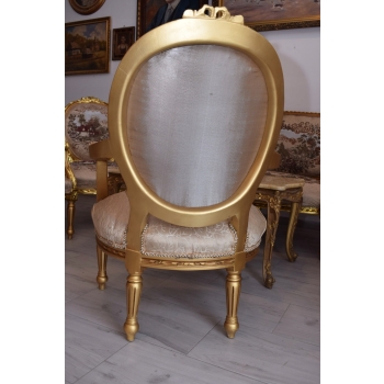 Barokowy Komplet Wypoczynkowy Wypoczynek Gobelin Sofa + 4 Fotele + Stół