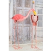 metalowy RÓŻOWY FLAMING FIGURA OGRODOWA UROCZA PARA 107 I 84 CM