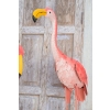 metalowy RÓŻOWY FLAMING FIGURA OGRODOWA UROCZA PARA 107 I 84 CM