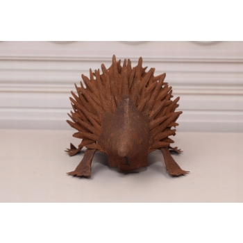 Metalowy Jeż Jeżyk - Figura Ogrodowa - Dekoracja - Ozdoba