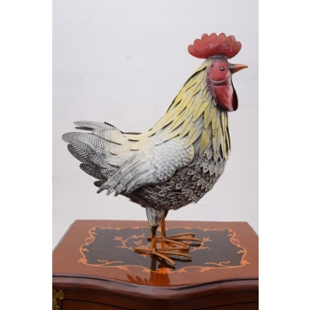 METALOWA KURA KURCZAK DO OGRODU - FIGURA OGRODOWA GOSPODARSTWO