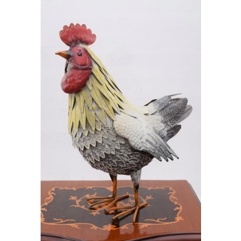 METALOWA KURA KURCZAK DO OGRODU - FIGURA OGRODOWA GOSPODARSTWO