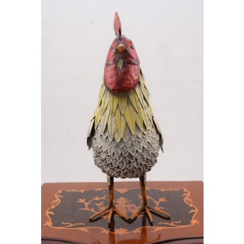 METALOWA KURA KURCZAK DO OGRODU - FIGURA OGRODOWA GOSPODARSTWO