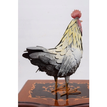 METALOWA KURA KURCZAK DO OGRODU - FIGURA OGRODOWA GOSPODARSTWO