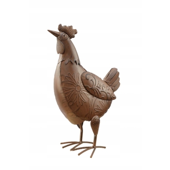 Metalowa Kura - Figura Ogrodowa - Ogród Figurka Kurczak