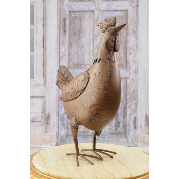Metalowa Kura - Figura Ogrodowa - Ogród Figurka Kurczak
