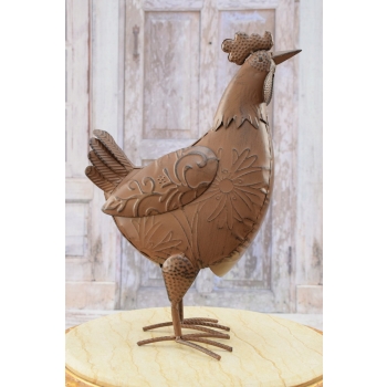 Metalowa Kura - Figura Ogrodowa - Ogród Figurka Kurczak