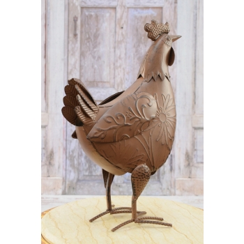 Metalowa Kura - Figura Ogrodowa - Ogród Figurka Kurczak