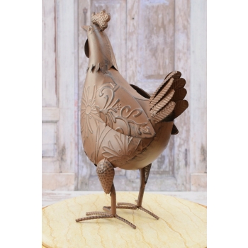 Metalowa Kura - Figura Ogrodowa - Ogród Figurka Kurczak