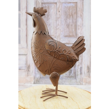 Metalowa Kura - Figura Ogrodowa - Ogród Figurka Kurczak
