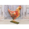 Metalowa Kura - Figura Ogrodowa - Ogród Figurka Kurczak - Vintage Rzeźba