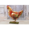 Metalowa Kura - Figura Ogrodowa - Ogród Figurka Kurczak - Vintage Rzeźba