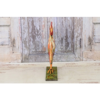 Metalowa Kura - Figura Ogrodowa - Ogród Figurka Kurczak - Vintage Rzeźba