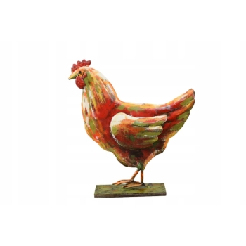 Metalowa Kura - Figura Ogrodowa - Ogród Figurka Kurczak - Vintage Rzeźba