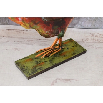 Metalowa Kura - Figura Ogrodowa - Ogród Figurka Kurczak - Vintage Rzeźba