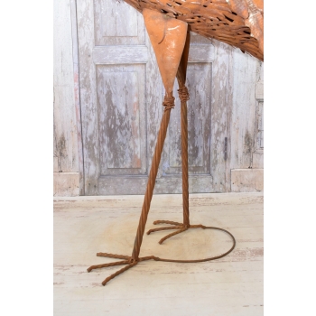 Metalowa Figura - Bocian Czapla Paw Ptak - Ogród Figurka - Dekoracja Ozdoba