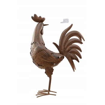 Metalowy Kogut- Figura Ogrodowa - Ogród Figurka Kogucik Rzeźba Rękodzieło