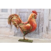 Metalowy Kogut - Figura Ogrodowa - Ogród Figurka Kurczak - Vintage