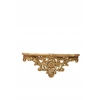 Złota Konsola na Ścianę - Półka na Ścianę - Dekor Ścienny - Art Deco Styl