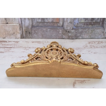 Złota Konsola na Ścianę - Półka na Ścianę - Dekor Ścienny - Art Deco Styl