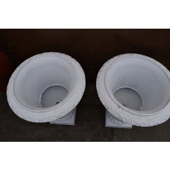 ŻELIWNA BIAŁA DONICA OGRODOWA GABION DONICZKA 68cm