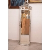 Lustro Długie Wąskie - Secesja Srebrne - 177 x 53 cm Kryształowe Drewniane