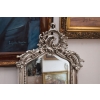 Lustro Długie Wąskie - Secesja Srebrne - 177 x 53 cm Kryształowe Drewniane