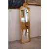 Lustro Długie Wąskie - Secesja Złote - 177 x 53 cm Kryształowe Drewniane