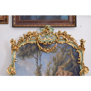 Barokowa Scena Rodzajowa - Francja - Wielki Obraz Złota Rama 150x98