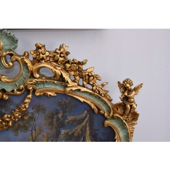 Barokowa Scena Rodzajowa - Francja - Wielki Obraz Złota Rama 150x98