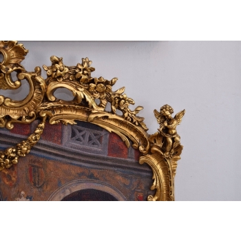 Francuska Arystokracja Ślub Wesele Francja - Wielki Obraz Złota Rama 150x98