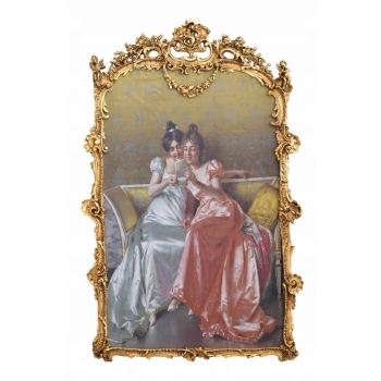Dwie Siostry Arystokratki Francja - Wielki Obraz Złota Rama 150x98