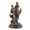 Romeo i Julia Miłość - Figura Rzeźba z Brązu - Marmur Podstawa - Francja