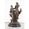 Romeo i Julia Miłość - Figura Rzeźba z Brązu - Marmur Podstawa - Francja
