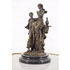 Romeo i Julia Miłość - Figura Rzeźba z Brązu - Marmur Podstawa - Francja
