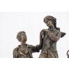 Romeo i Julia Miłość - Figura Rzeźba z Brązu - Marmur Podstawa - Francja