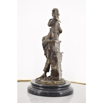 Romeo i Julia Miłość - Figura Rzeźba z Brązu - Marmur Podstawa - Francja