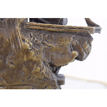 Romeo i Julia Miłość - Figura Rzeźba z Brązu - Marmur Podstawa - Francja