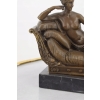 A. Canova - Dama na Szezlongu Figura Rzeźba z Brązu + Marmur - Francja